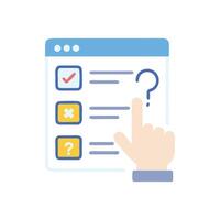 Creative Interactive Quiz Icon for Assessment vector