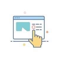 Interactive Screen Icon for Digital Learning vector