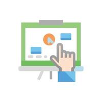 Modern Interactive Screen Icon for Classrooms vector