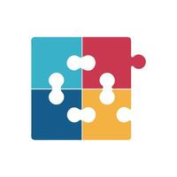 Jigsaw Puzzle Icon for Problem Solving vector
