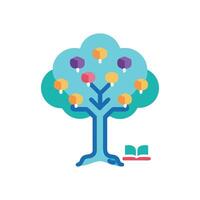 Knowledge Tree Icon for Learning Growth vector