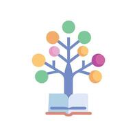 Creative Knowledge Tree Icon for Learning vector