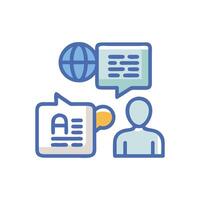 Language Learning Icon for Education vector