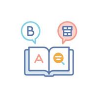 Interactive Language Learning Icon for Engagement vector