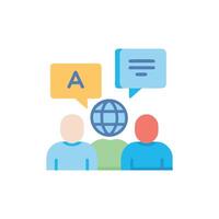 Creative Language Learning Icon for Education vector