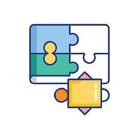 Learning Puzzle Icon for Educational Games vector