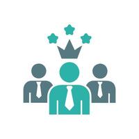 Interactive Leadership Icon for Team Building vector