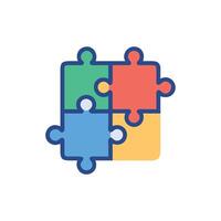 Creative Learning Puzzle Icon for Problem Solving vector
