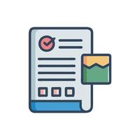 Modern Learning Report Icon for Student Performance vector