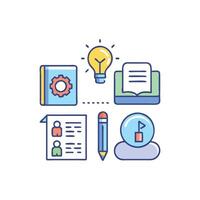 Interactive Learning Tools Icon for Engagement vector