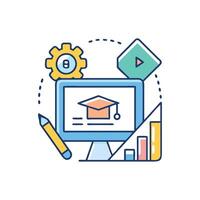 Stylish Learning Tools Icon for Students vector