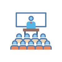 Stylish Lecture Hall Icon Graphic vector