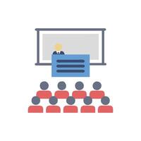 Creative Lecture Hall Icon for Learning vector