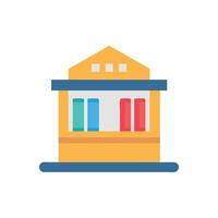 Interactive Library Icon for Student Engagement vector