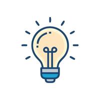 Creative Lightbulb Icon for Learning vector