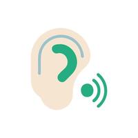 Interactive Listening Icon for Learning vector