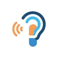 Creative Listening Icon for Interactive Learning vector