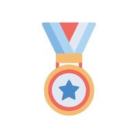 Interactive Medal Icon for Recognizing Success vector