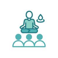 Meditation Class Icon for Wellness vector