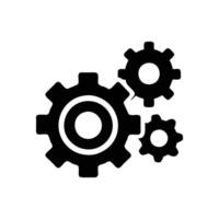 Modern Mechanical Gear Icon for Engineering Use vector