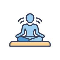 Modern Meditation Class Icon for Mindfulness vector