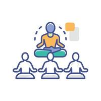 Creative Meditation Class Icon for Wellness vector