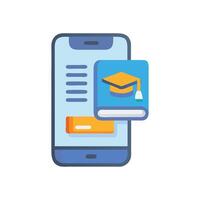 Creative Mobile Learning Icon for Students vector