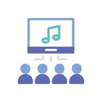Music Class Icon for Learning vector