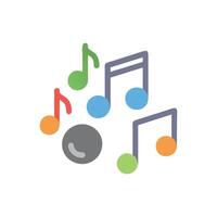 Interactive Music Notes Icon for Learning vector