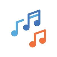 Modern Music Notes Icon for Educational Resources vector