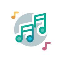 Stylish Music Notes Icon for Composers vector
