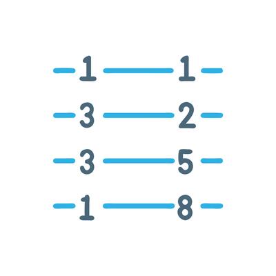 Number Line Icon for Math Education