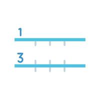 Creative Number Line Icon for Learning vector