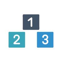 Stylish Numbers Icon Graphic vector