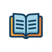 Stylish Open Book Icon Graphic vector