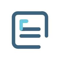 Structured Paragraph Text Representation Icon vector