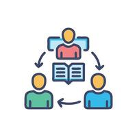 Innovative Peer Learning Interaction Symbol vector