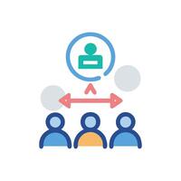 Unique Peer Learning Experience Design Icon vector