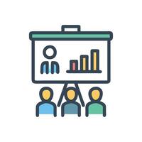 Elegant Presentation Skills Concept Icon vector