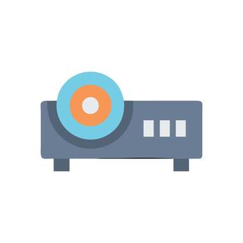 a flat icon of a projector on a white background vector