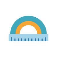 Stylish Protractor Measurement Design Icon vector