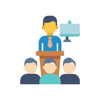 Dynamic Public Speaking Presentation Design vector