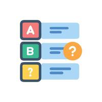 Interactive Quiz Icon for Fun Learning vector