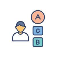 Dynamic Quiz Icon for Engaging Students vector