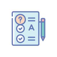 Modern Quiz Icon for Educational Platforms vector