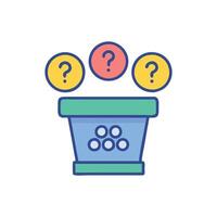 Challenging Quiz Game Icon for Students vector