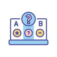Fun Quiz Game Icon for Educational Use vector