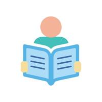 Colorful Reading Icon for Learning Tools vector