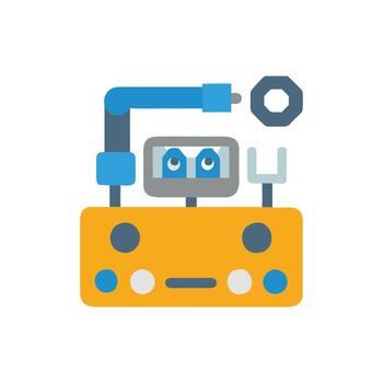 Dynamic Robotics Kit Icon for Educational Fun vector