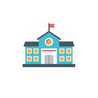 Creative School Building Icon for Academic Use vector